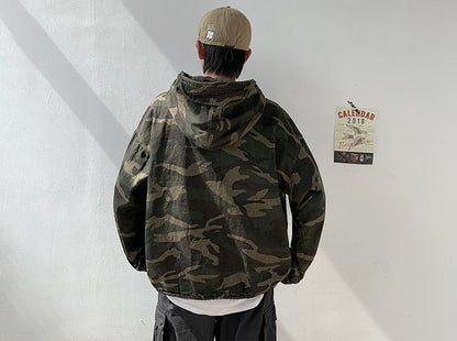 Bonsir Korean Style Hip Hop Military Camouflage Hoodie High Quality Streetwear Tactical Jacket Men Pullover Harajuku Tops Kpop Clothes