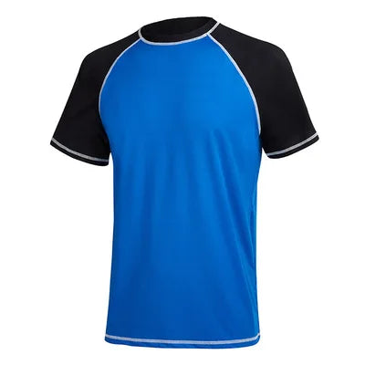 sanyamk Summer Men Large Size UPF 50+ T-Shirts Beach Sports Surf Shirt Short Sleeve Quick Dry Breathable Sportswear Outdoor Swimming Top