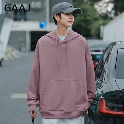 sanyamk Cotton Hoodies Sweatshirt Men,Spring Autumn Fashion Loose Hoodie,Korean Brand Plain Hood Clothing,Y2K Woman Oversized Streetwear