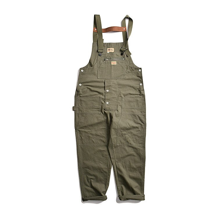 Bonsir Male Japan Harajuku Streetwear Hip Hop Jumpsuit Bib Trousers Overalls Men Women Couple Loose Casual Wide Leg Cargo Pants