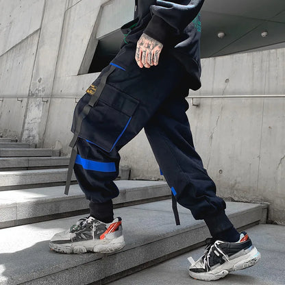 sanyamk Techwear Cargo Pants Men Harajuku Cargo Trousers Male Hip Hop  Loose Casual Streetwear Japanese Men Clothing Patchwork