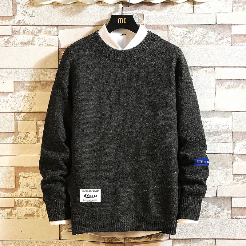 Bonsir Men Sweaters Autumn Winter Casual Long Sleeve Shirts Men Clothing Knitted Sweaters Men Jumpers