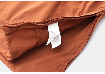 sanyamk Autumn Trekking Hooded Work Jacket Men's Windproof New Loose Half Zipper Stormsuit Outdoor Camping Hiking Riding Coat Tooling