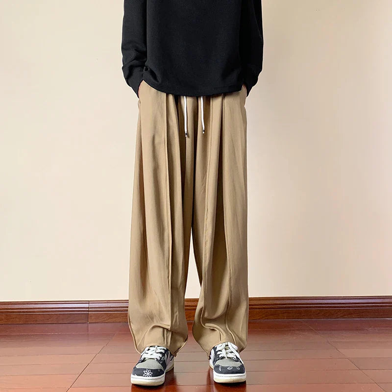 Bonsir Streetwear Y2K Casual Pants Men‘s Korean Fashion Oversized Trousers Men Wide-leg Sweatpants Male Casual Harem Pants New