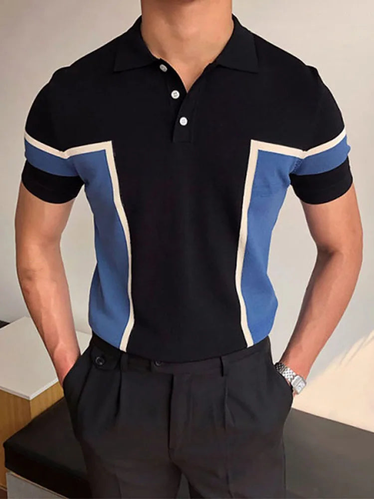 sanyamk Summer Classic Button Polo Men Shirts Short Sleeve Print Turn Down Collar Men Pullover Tops Casual Male Streetwear Clothing