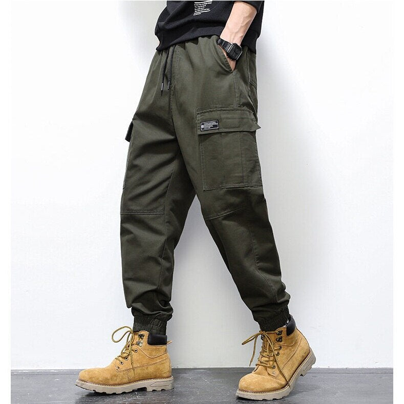 Bonsir Cargo Pants Men Outdoor New Overalls Street Rock Elastic Military Camouflage Trousers Casual Multi Pocket Pants Male Work Jogger