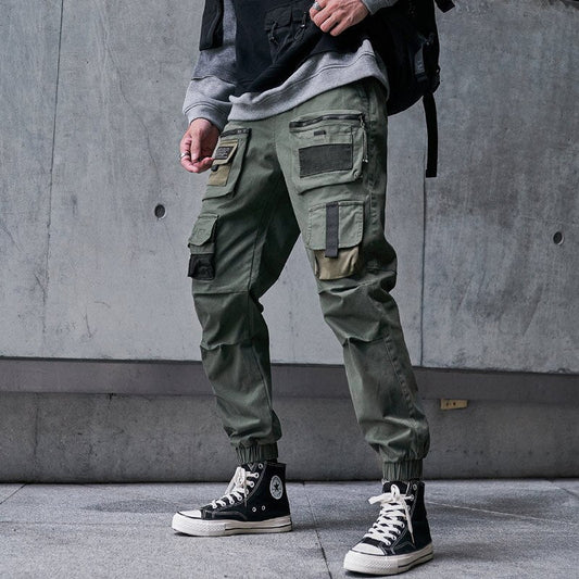 Bonsir Joggers Cargo Pants for Men Hip Hop Functional Style Harem Trousers Streetwear Techwear Pants Male