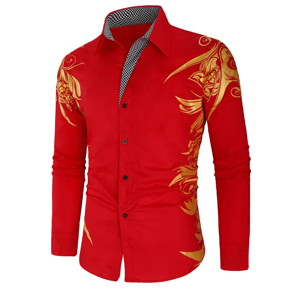 sanyamk Ptint Shirt for Men 2024 New Arrival Fashion Menswear