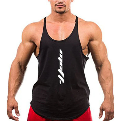 sanyamk Mens Gym Clothing Bodybuilding Tank Tops Fitness Training Sleeveless Shirt Cotton Muscle Running Vest Casual Sports Singlets