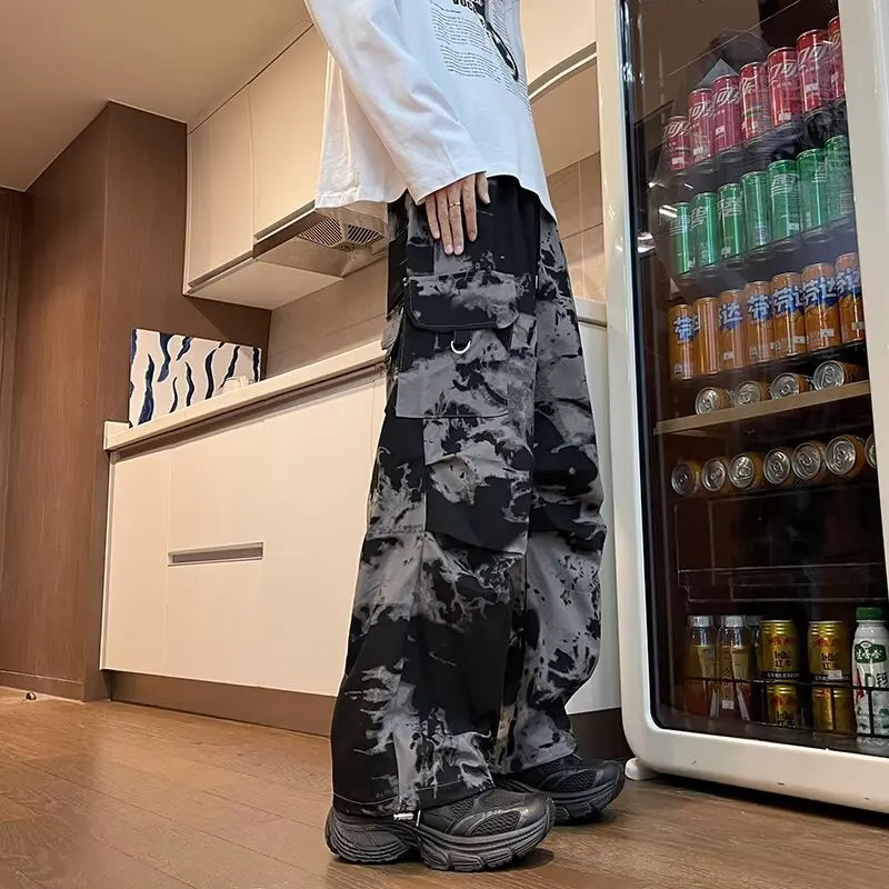 sanyamk New Autumn Mens Streetwear Hip Hop Joggers Cargo Pants Multi Pockets Elastic Waist Harem Trousers Male Harajuku Casual Sweatpant