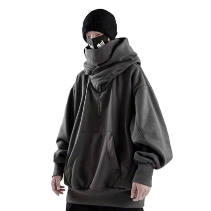 sanyamk Spring autumn High collar hoodie loose comfortable Men's clothes Harajuku Hiphop streetwear Fleece hooded oversize Sweatshirt