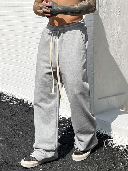 sanyamk Baggy Wide Leg Casual Pants for Men, Y2k Fashion Loose Fit Cotton Trousers Pantalones Hot Sale Homme Wearable in Four Seasons