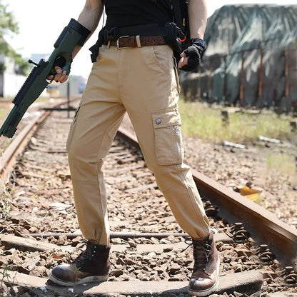 Bonsir Autumn Tactical Pants Men Casual Cargo Pants Army Military Style Long Straight Trousers Male Working Pants New Pant R78