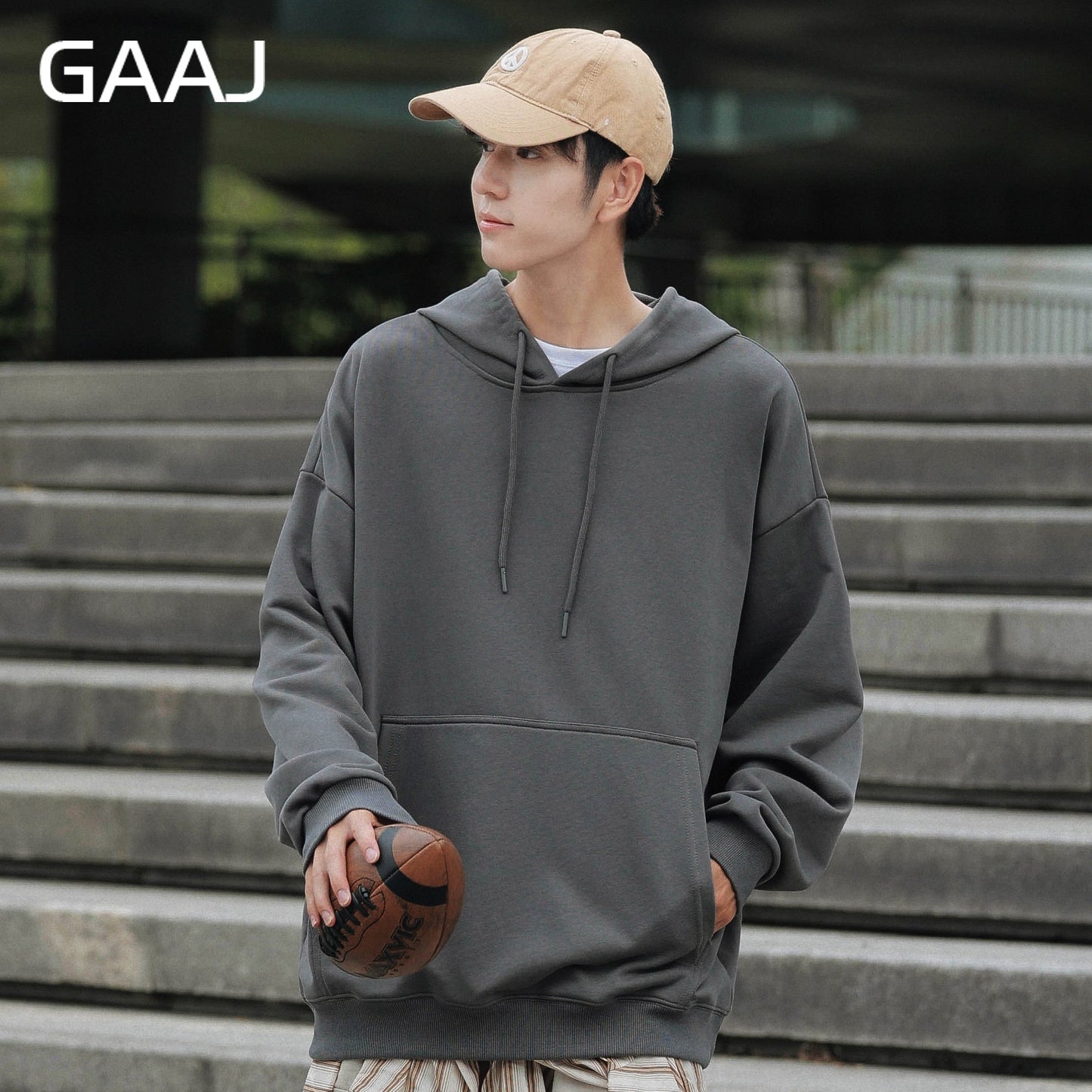 sanyamk Cotton Hoodies Sweatshirt Men,Spring Autumn Fashion Loose Hoodie,Korean Brand Plain Hood Clothing,Y2K Woman Oversized Streetwear