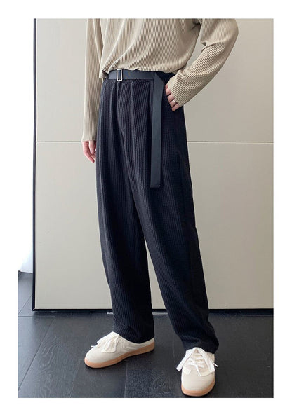 sanyamk Summer Men's Fashion Loose Casual Pants Hip Hop Style Stripe Joggers Sweatpants Homme Grey/white/black Color Trousers S-XL