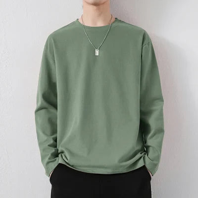 sanyamk  -   Spring Summer Men Basic Solid Color T-Shirts Mens  Slim Fit Soft Tops Tees Male Oversized Plain TShirts M-5XL