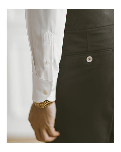 Bonsir Fall Men Business Solid Color Shirt Long Sleeve Slim Fit Hairstylist Shirts Men Office Tuxedo Shirt Social Herren Hemd