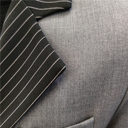 sanyamk Korean Patchwork Suit 2 Piece Suit Blazer Men Suit Set Slim Fit Tuxedo Suit Blazer Suit Men Stylish Blazer Stage Party Club