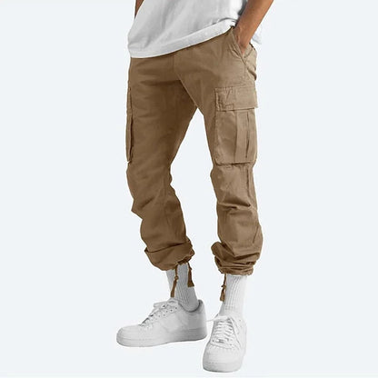 Bonsir Casual Pockets Solid Color Loose Straight Cargo Pants Men Spring Fashion Streetwear Men's Trousers Summer Leisure Long pant