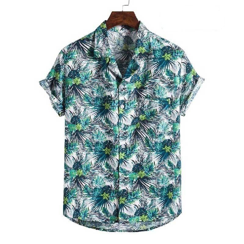 sanyamk Summer Men For Shirt Holiday Fashion Beach Dot Print Short Sleeve Tops Aloha Clothing Streetwear Mens Hawaiian Shirts 5XL