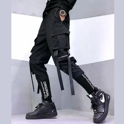 Bonsir Fashion Chic Men Cargo Pants Streetwear Joggers High Street Techwear Man's Casual Trousers Japanese Hip Hop Punk Harem Pants