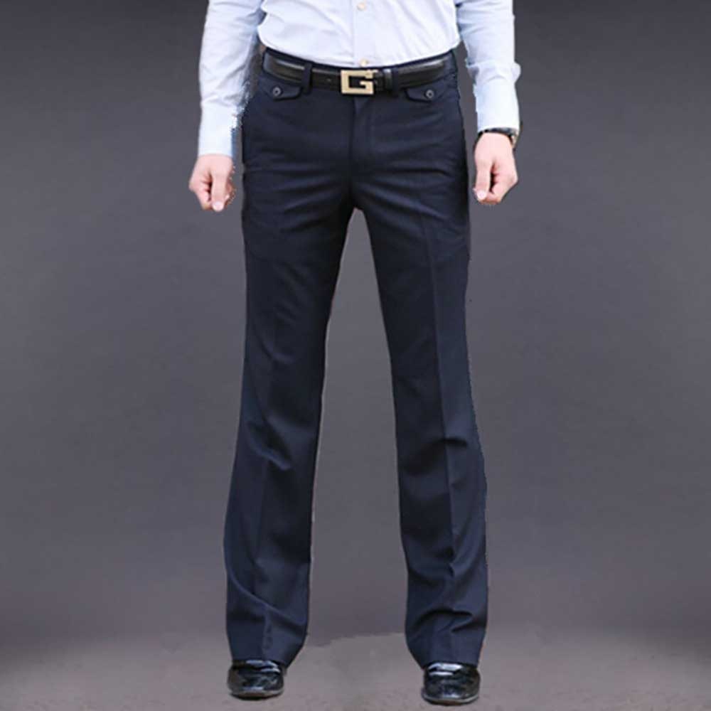 sanyamk New Fashion Business Suit Pants Men Casual Loose Baggy Micro Flared Trousers Office Leisure Korean Streetwear Clothing