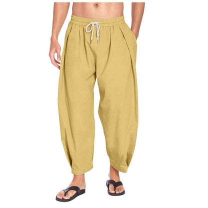 Bonsir Harem Pants Men Streetwear Cloose Joggers Mens Pants Cotton Causal Men Trousers Beach