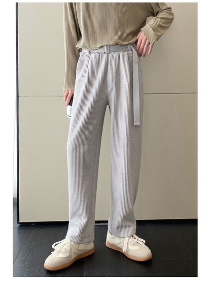 sanyamk Summer Men's Fashion Loose Casual Pants Hip Hop Style Stripe Joggers Sweatpants Homme Grey/white/black Color Trousers S-XL