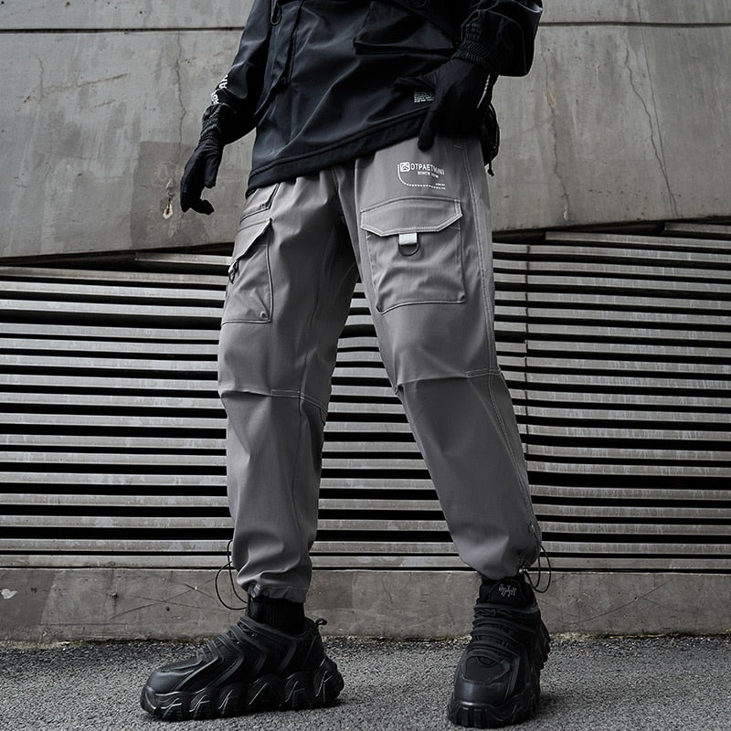 Bonsir Men Cargo Pants Multiple Pockets Casual Pants Streetwear Sweatpant Harajuku Leggings Trousers Hip Hop Overalls Jogger Men Pants