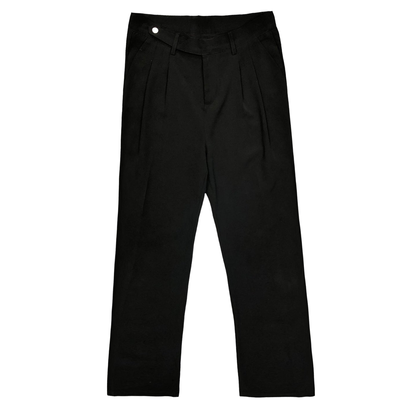 sanyamk Men's Solid Color Wide Leg Casual Suit Pants Fashion Streetwear Ins Men Trousers Harajuku Loose Unisex Pants