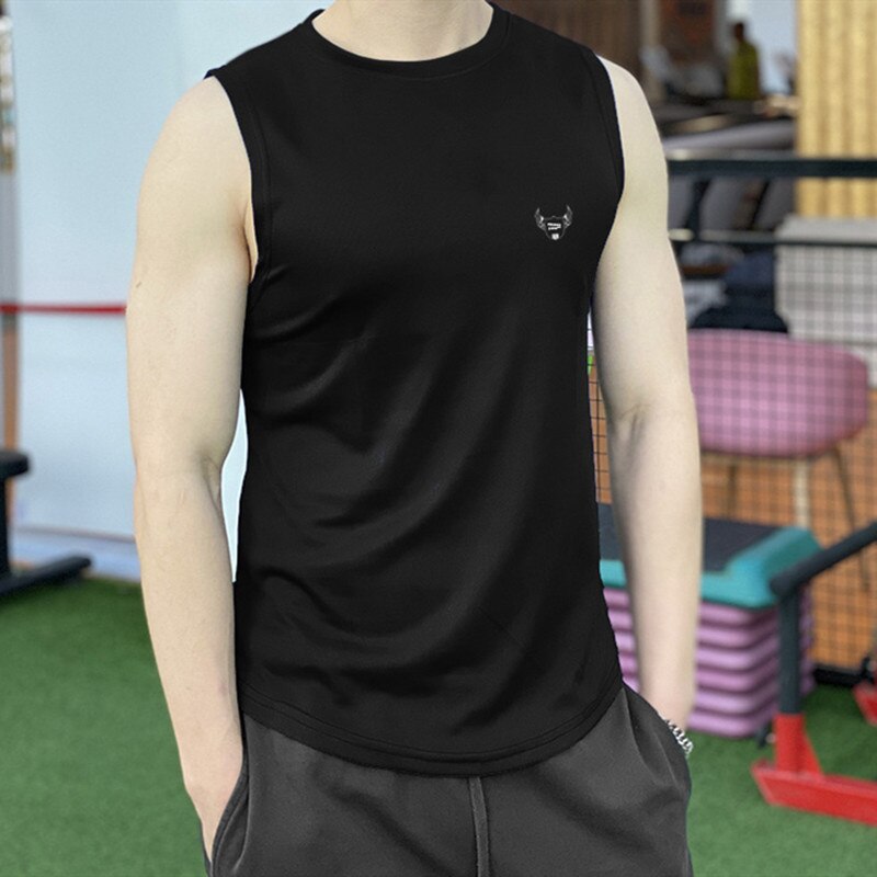 sanyamk 2022 NEW Men Sleeveless Sports Vest Summer Breathable quick-drying Gyms shir Male Bodybuilding Undershirt mesh Fitness Tank Tops