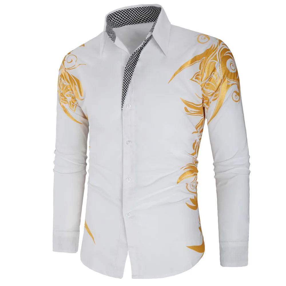 sanyamk Ptint Shirt for Men 2024 New Arrival Fashion Menswear