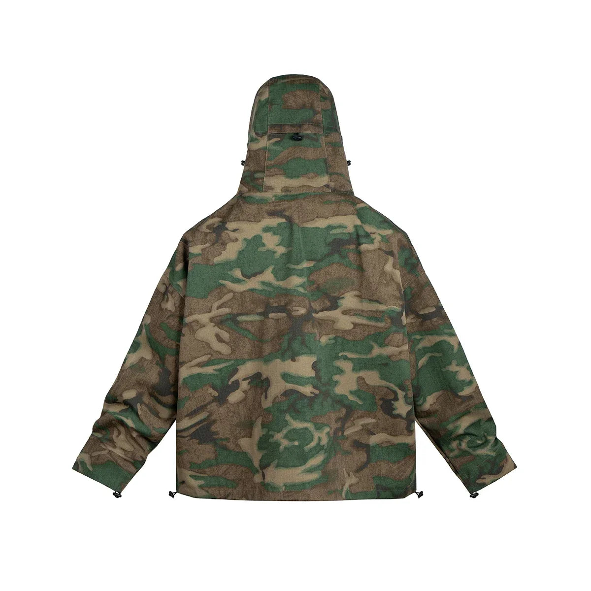 sanyamk Streetwear Color Match Camouflage Hooded Jacket for Men and Women Windbreaker Casual Loose Coat Outwear Baggy Patchwork Clothes