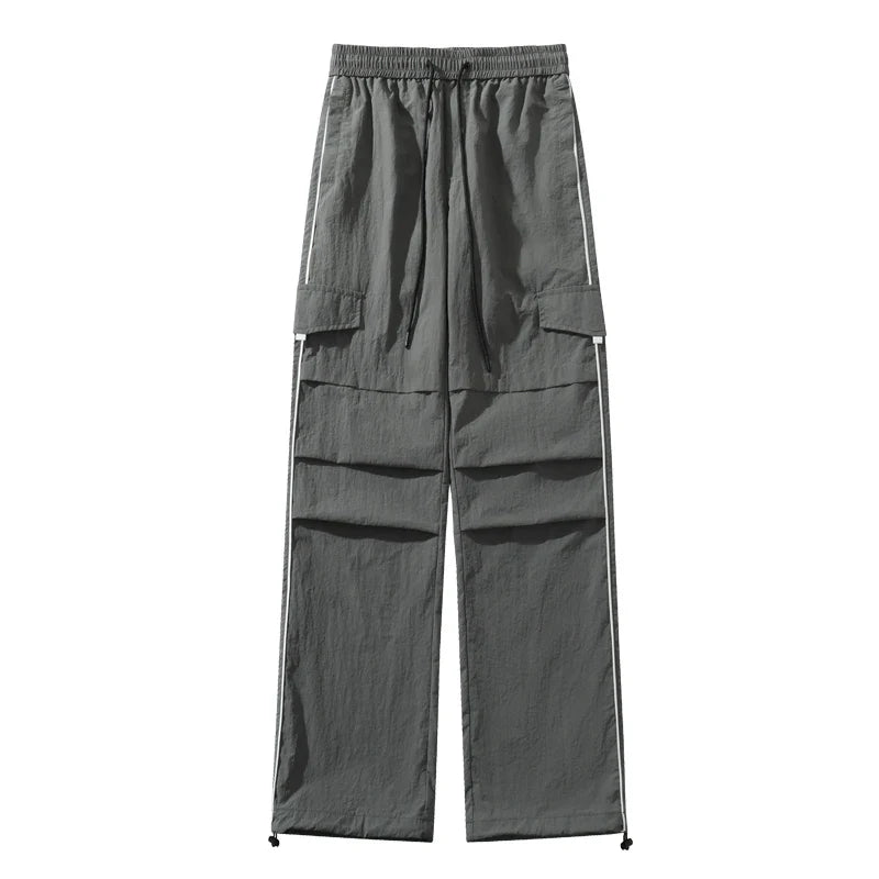 sanyamk Mens Joggers Spring Casual Loose Staight Sweatpants Elastic Waist Waterproof Trousers Hip Hop Casual Unisex Pants