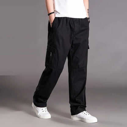 Bonsir Plus Size 8XL 140KG summer spring Men cargo pants thick high street safari style pockets Skateboard outdoor straight