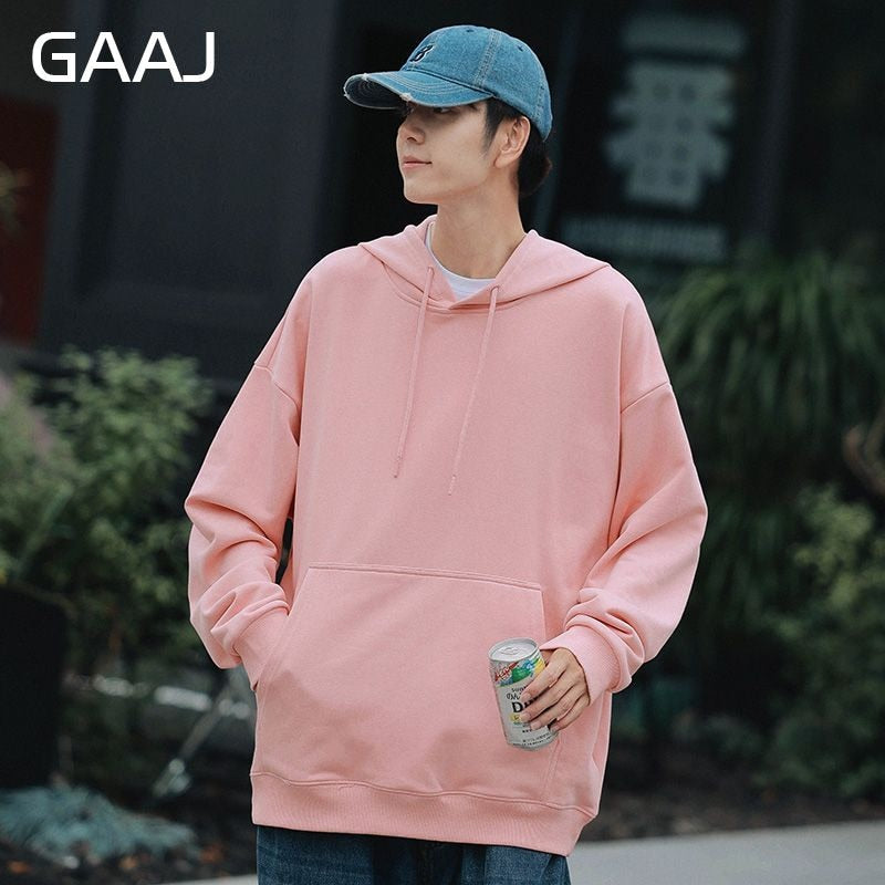 sanyamk Cotton Hoodies Sweatshirt Men,Spring Autumn Fashion Loose Hoodie,Korean Brand Plain Hood Clothing,Y2K Woman Oversized Streetwear