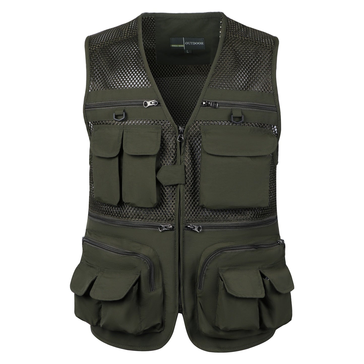 Men's Vest Tactical Webbed Gear Coat Summer Photographer Waistcoat Tool Many Pocket Mesh Work Sleeveless Jacket Male