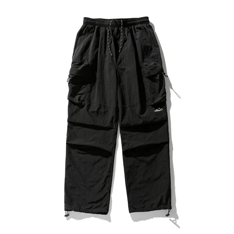 Bonsir Parachute Cargo Pants Men Oversize Outdoor Casual Trousers Male Waterproof Pants Man Japanese Streetwear Hip Hop