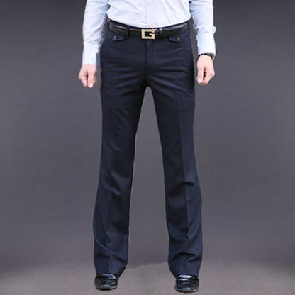 sanyamk Korean Fashion Micro Flare Leg Opening Trousers Men's Casual Loose Baggy Streetwear Suit Pants Business Clothing