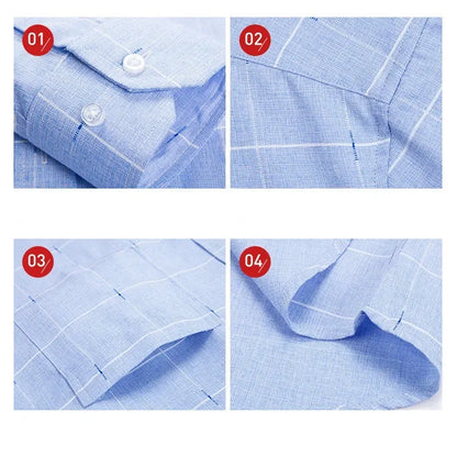 sanyamk 2024 Men's Printed Shirt Spring Long Sleeve Casual Daily Thin Soft Comfortable Business Slim Fit Button Down Dress Shirts