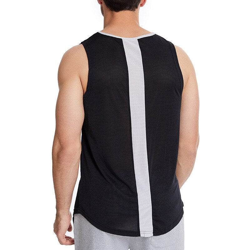 sanyamk 2022 NEW Summer Gym Tank Tops Men Fitness Vest Bodybuilding sleeveless shirt Male quick-drying Sports Undershirt Running Vest