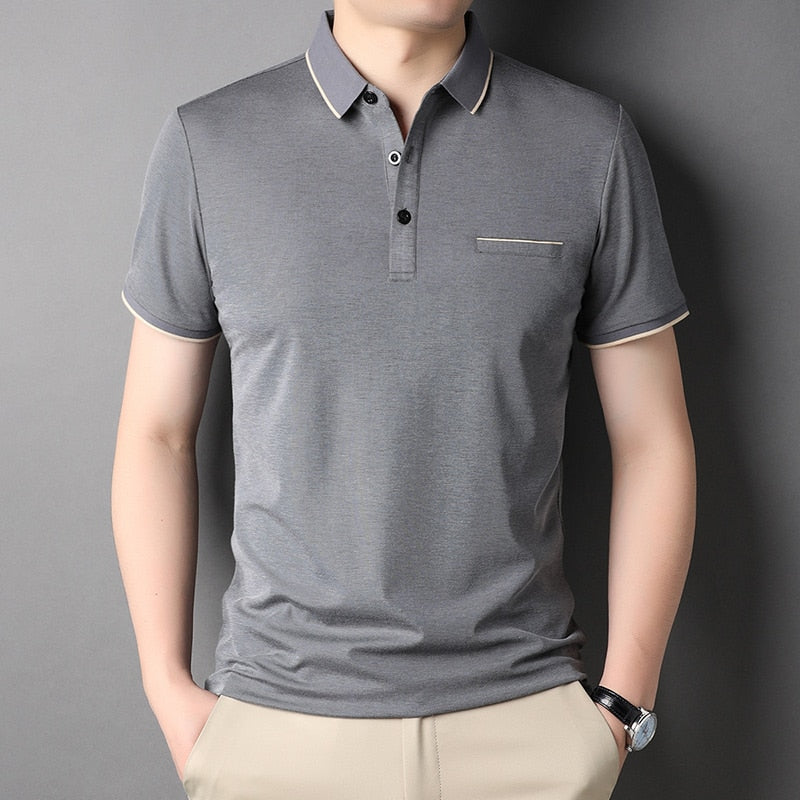 sanyamk Top Grade 2022 New Brand Designer Polo Shirt Men Summer No Logo Plain Regular Short Sleeve Casual Tops Fashions Clothes Men