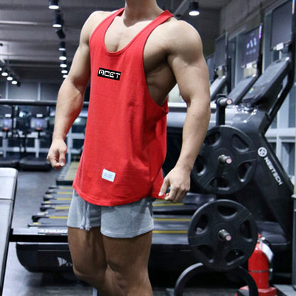 sanyamk Gym Tank Top Men Fitness Bodybuilding Workout cotton Sleeveless shirt Summer Sports Undershirt Running men vest