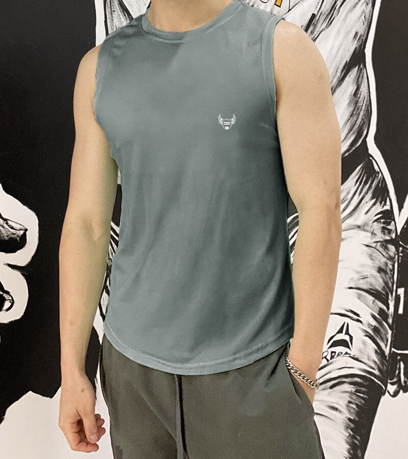 sanyamk 2022 NEW Men Sleeveless Sports Vest Summer Breathable quick-drying Gyms shir Male Bodybuilding Undershirt mesh Fitness Tank Tops