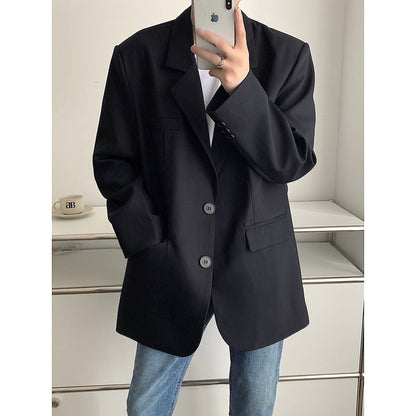 sanyamk Men's High-quality Casual Suit Jackets Formal Western-style Clothes Loose Black/brown/green Blazers Business Coats S-XL