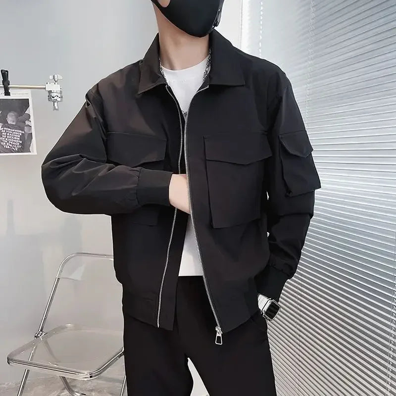 sanyamk Trendy Casual Male Coats Cheap Clothes Offer Deals Aesthetic Original Brands Clothing Fashion 2024 Harajuku Men's Cargo Jackets