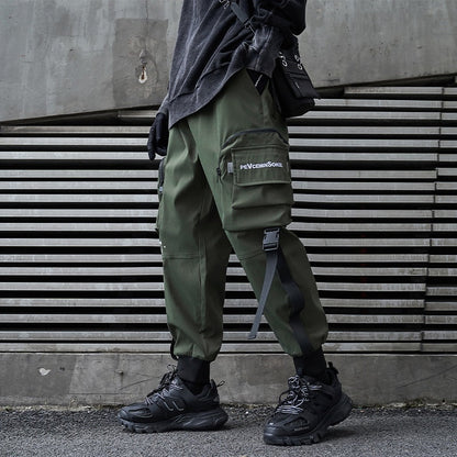 Bonsir Men Cargo Pants Multiple Pockets Casual Pants Streetwear Sweatpant Harajuku Leggings Trousers Hip Hop Overalls Jogger Men Pants