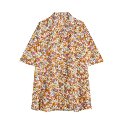 Bonsir Summer Hawaii Shirt For Men Short Sleeve Casual Loose Fashion Holiday Tops Couple Style Floral Print Colorful Beach Retro Blouse