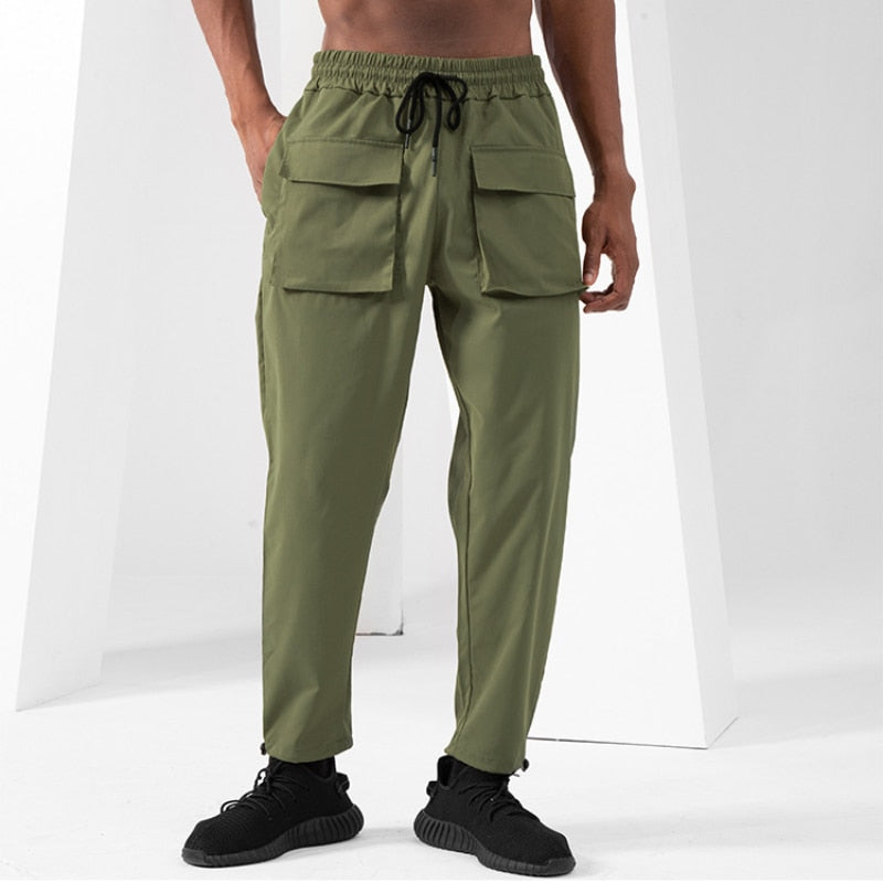 Bonsir Vintage Cargo Pants for Men Black Green Khaki Workwear Trousers Male Straight Streetwear Loose Casual Fashion Spring