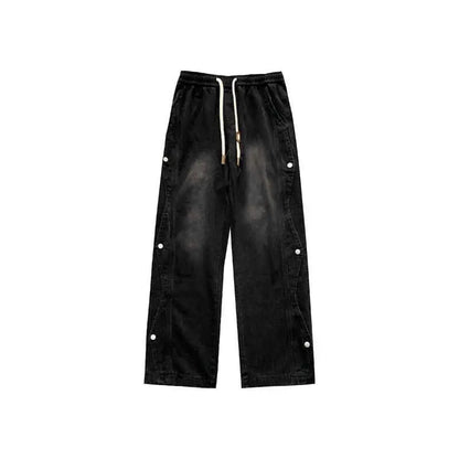 sanyamk American high street men and women trendy personalized straight leg jeans for spring and autumn loose hip-hop casual pants y2k